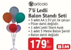 ARTİCOLO 7'Lİ LEDLİ BALON STANDI SETİ fiyat ve kampanya bilgisi